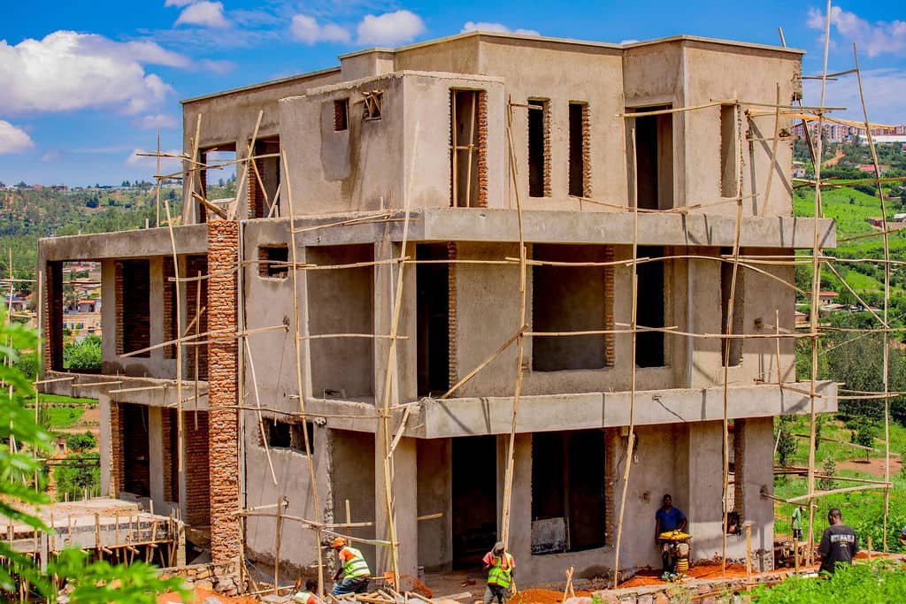 Multi-storey house under construction in Kigali Rwanda